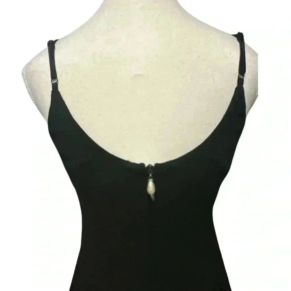 White House Black Market Black Ruffle Midi Dress Size 2 - Picture 7 of 13